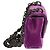 Borsa a spalla mini Natalia in velluto viola Tom Ford con catena e chiusura a scatto TF, borsa da sera Porpora - vista 4