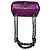 Borsa a spalla mini Natalia in velluto viola Tom Ford con catena e chiusura a scatto TF, borsa da sera Porpora - vista 6