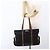 Sac Tote Miu Miu en Nylon Cuir Noir Marron Argent Auth 164862 Argenté - vue 24