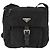 Borsa a Spalla PRADA Nylon Nero Argento Autentica 163806 - vista 2