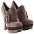 Miu Miu Pumps mit Keilabsatz Braun - Ansicht 2