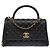 Borsa CHANEL Coco Handle in Pelle Nera - 103193 Nero - vista 3