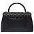 Borsa CHANEL Coco Handle in Pelle Nera - 103193 Nero - vista 4
