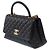 Borsa CHANEL Coco Handle in Pelle Nera - 103193 Nero - vista 5
