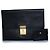 Pochette en cuir grainé avec portefeuille Thom Browne Noir - vue 2