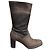 Botas Paraboot de piel efecto pony marrón oscuro