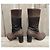 Botas Paraboot de piel efecto pony marrón oscuro - vista 4