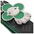 Portachiavi Charm Vivienne Dragonne Monogram Eclipse Louis Vuitton Nero Argento Verde - vista 3