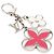 Portachiavi Limy di Louis Vuitton Argento Rosa Bianco