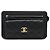 Timeless Chanel Matelassé Lammleder Clutch Tasche Schwarz