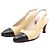 Timeless Chanel Leder Pumps Schwarz Beige Orange