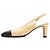 Timeless Chanel Leder Pumps Schwarz Beige Orange - Ansicht 2