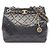 CHANEL Matelassé Tote Bag, Lammleder, Damen, Schwarz