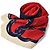 CHANEL scarf/stole with COCO mark and chain pattern, silk, white, red, navy Blue - view 3