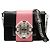 Ribbon Borsa a nastro in vitello nero con cristalli Prada