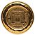 Spilla vintage rotonda placcata oro Chanel 31 Rue Cambon D'oro Metallico