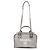 Borsa a spalla bowling in tela e pelle Chanel Grigio