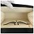 Céline Celine Vintage Turnlock Streifenleder-Handtasche Weiß - Ansicht 10