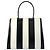 Céline Celine Vintage Turnlock Streifenleder-Handtasche Weiß - Ansicht 2