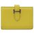 Tarjetero Hermès Béarn en cabra Amarillo