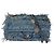 Chanel Denim-Leder Schultertasche mit Drehverschluss Blau