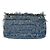 Chanel Denim-Leder Schultertasche mit Drehverschluss Blau - Ansicht 2