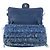 Chanel Denim-Leder Schultertasche mit Drehverschluss Blau - Ansicht 8
