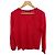 Comptoir Des Cotonniers Roter Mohair Pullover mit V Ausschnitt