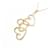 Autre Marque Au750 Three Stone Heart Diamond Necklace Golden  - view 3