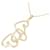 Autre Marque Au750 Three Stone Heart Diamond Necklace Golden  - view 4