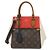 Louis Vuitton Monogram Fold Tote PM Handbag Black Cream Fuschia