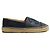 Espadrilles in Pelle Bicolore Chanel EU37 CC Blu Navy Scarpe Piane UK4 US6.5
