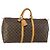 Borsa Keepall Louis Vuitton in tela Monogram 55 Marrone