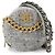 Borsa a spalla a catena Chanel 19 Round Clutch Marrone