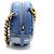 Clutch Rotondo Chanel con Catena Paillettes Mini Blu - vista 3