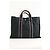 Hermès Cabas Herline en coton noir - vue 5