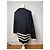Vintage Courreges Paris Gestreifter Cardigan Schwarz Weiß M - Ansicht 13