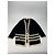 Vintage Courreges Paris Gestreifter Cardigan Schwarz Weiß M - Ansicht 4