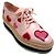 Prada Pink Patentleder Plattform-Espadrilles mit Herzen