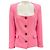 Chaqueta sin cuello Ria rosa de Veronica Beard