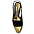 Pumps Slingback in Satin Nero Alexandre Vauthier con Punta Dorata - vista 4