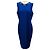 Autre Marque Vestido de punto sin mangas con cuello adornado con joyas azules St. John