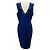 Autre Marque Vestido de punto sin mangas con cuello adornado con joyas azules St. John - vista 3