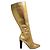 Botas de python douradas com estampado Saint Laurent Dourado - vista 2