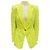 Chaqueta de encaje floral amarillo ácido Alexander McQueen
