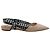 Bailarinas de charol nude Miu Miu con slingback de cuadros negros / blancos - vista 2