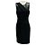 Schwarzes Jersey-Leder Sheath-Kleid von Michael Kors