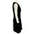 Schwarzes Jersey-Leder Sheath-Kleid von Michael Kors - Ansicht 2