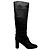 Chloé Botas altas de cuero negro con detalles cosidos Chloe - vista 2