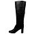 Chloé Botas altas de cuero negro con detalles cosidos Chloe - vista 3